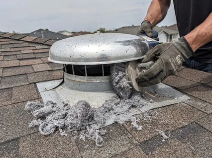 Cleaning Dryer Vent On Roof in Willimantic