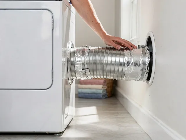 Professional dryer vent hose installation by Willimantic Dryer Vent Cleaning in Willimantic